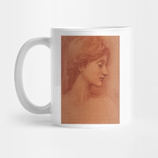 Study of a Female Head by Edward Burne-Jones Mug